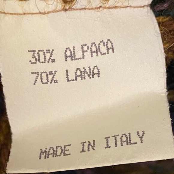 VTG/EC Mid-Late 80’s from Italy Mens angora and wool sweater - Picture 5 of 6